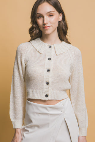 Short collard sweater - Off White