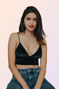 Velvet Longline Bralette