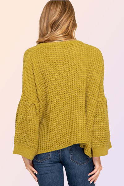 ANNECY BELL SLEEVE KNIT SWEATER