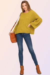 ANNECY BELL SLEEVE KNIT SWEATER