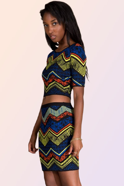 TRINIDAD & TOBAGO TWO-PIECE SKIRT SET