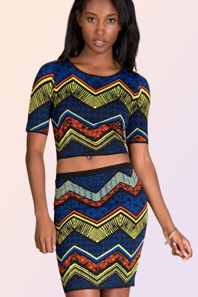 TRINIDAD & TOBAGO TWO-PIECE SKIRT SET